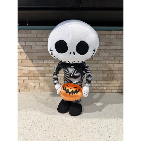 Disney Nightmare Before Christmas JACK SKELLINGTON Halloween Greeter Plush 21" - Picture 1 of 4
